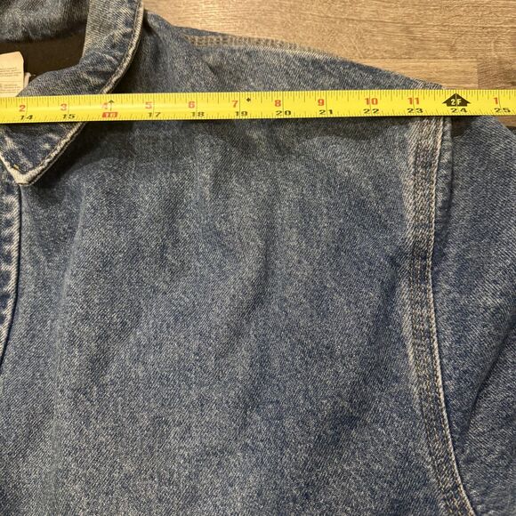Vintage Carhartt Denim Chore Coat Mens XL Quilted Lined Made USA C45DST 90s - Picture 7 of 11